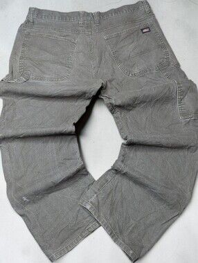 Y2K Dickies Carpenter Pants Mens 36x32 Gray Workwear Pants Skater Grunge Utility